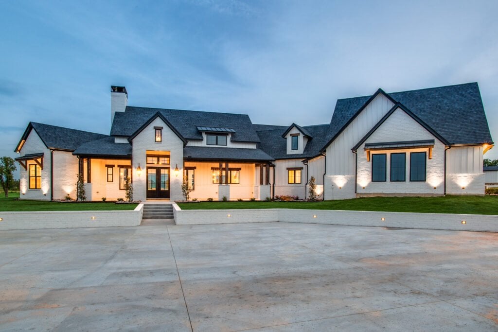 Front exterior of Modern Ranch by Edge Crew Custom Homes