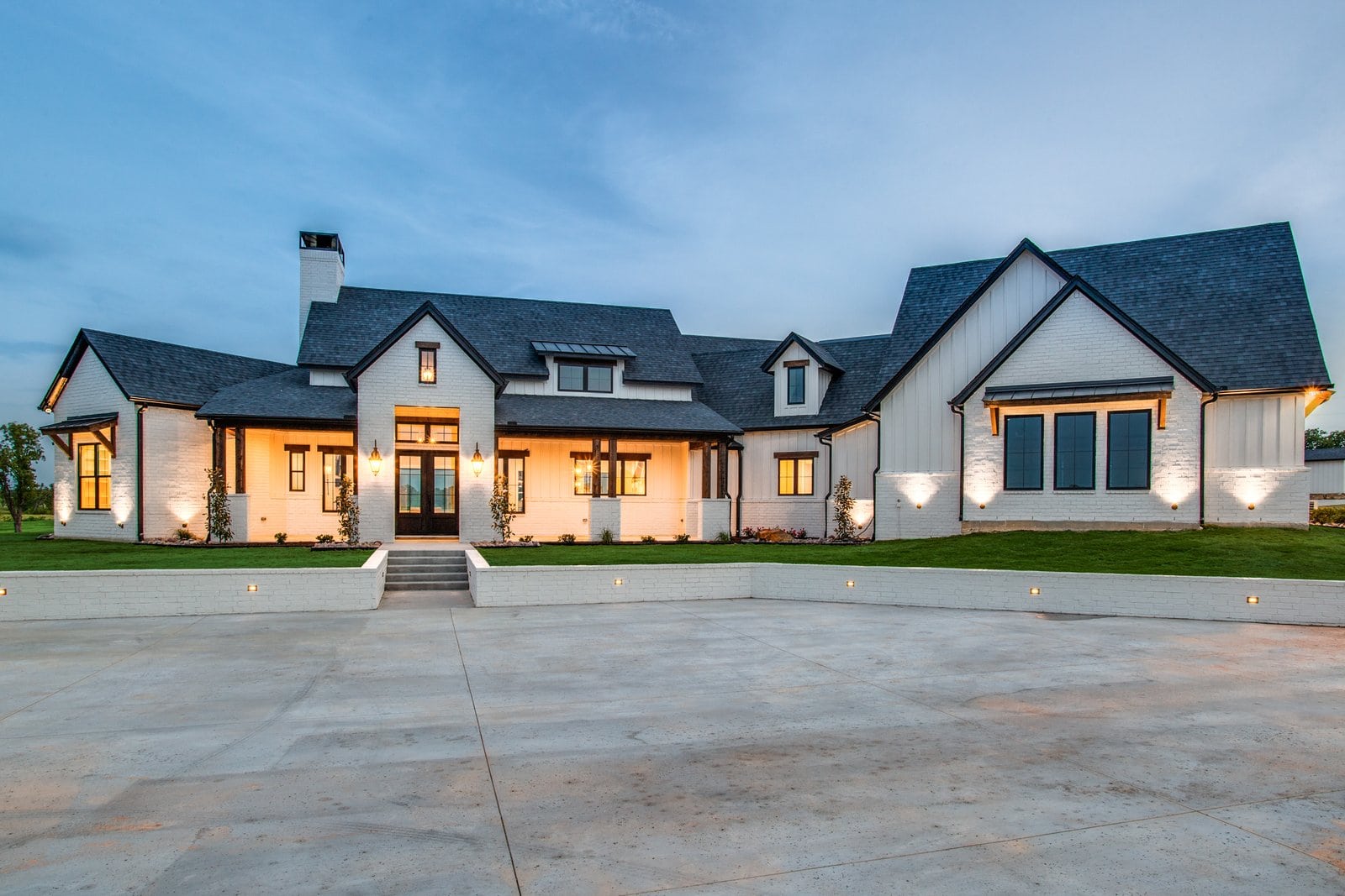 Front exterior of Modern Ranch by Edge Crew Custom Homes
