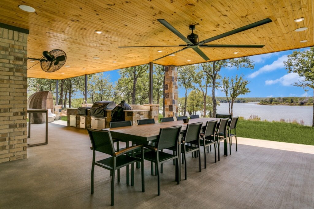 Lower-level patio at The Gathering House