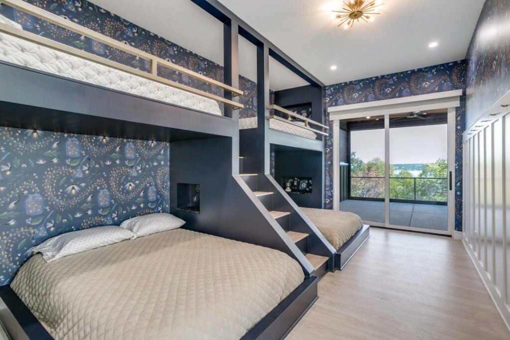 Bunk room in an Edge Crew custom home