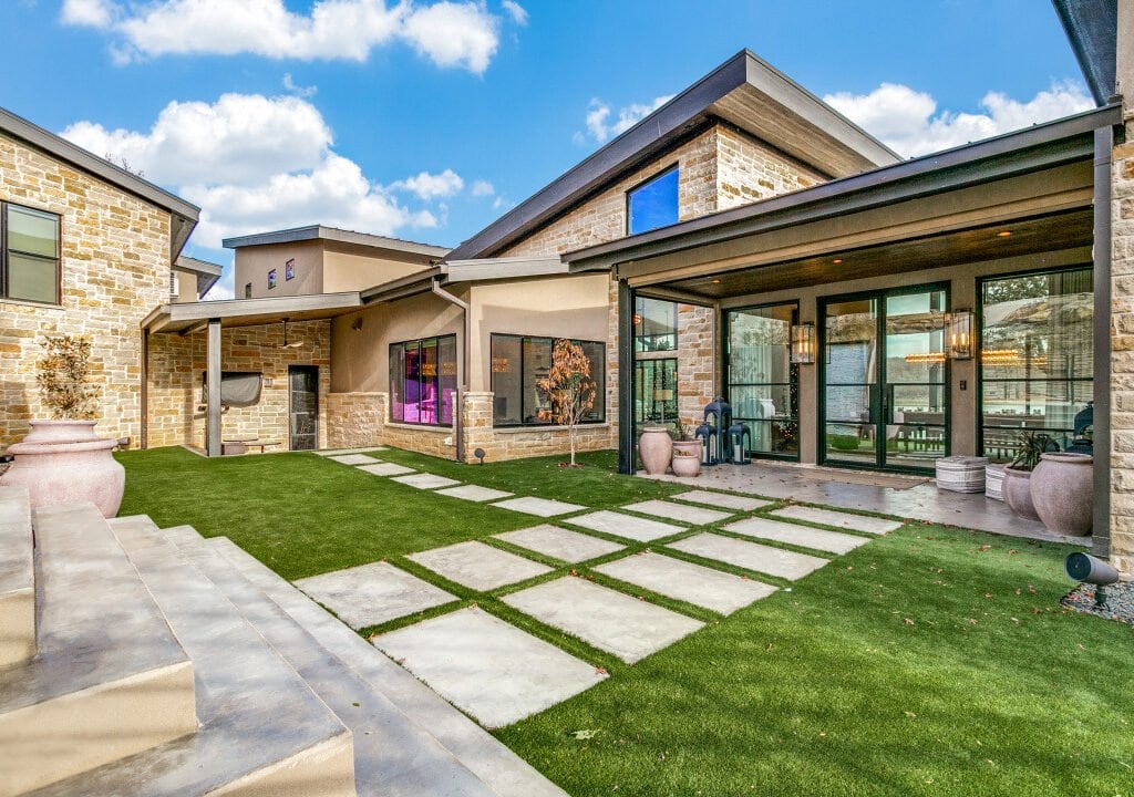 Courtyard at an Edge Crew custom home