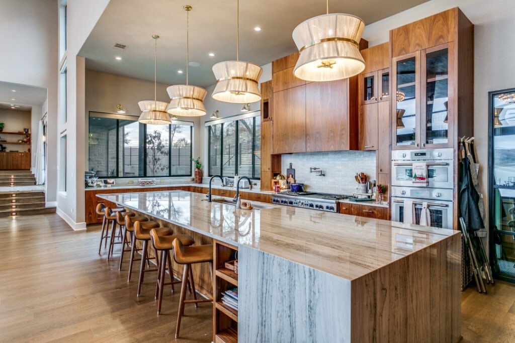 Entertainment kitchen with island seating at El Regalo
