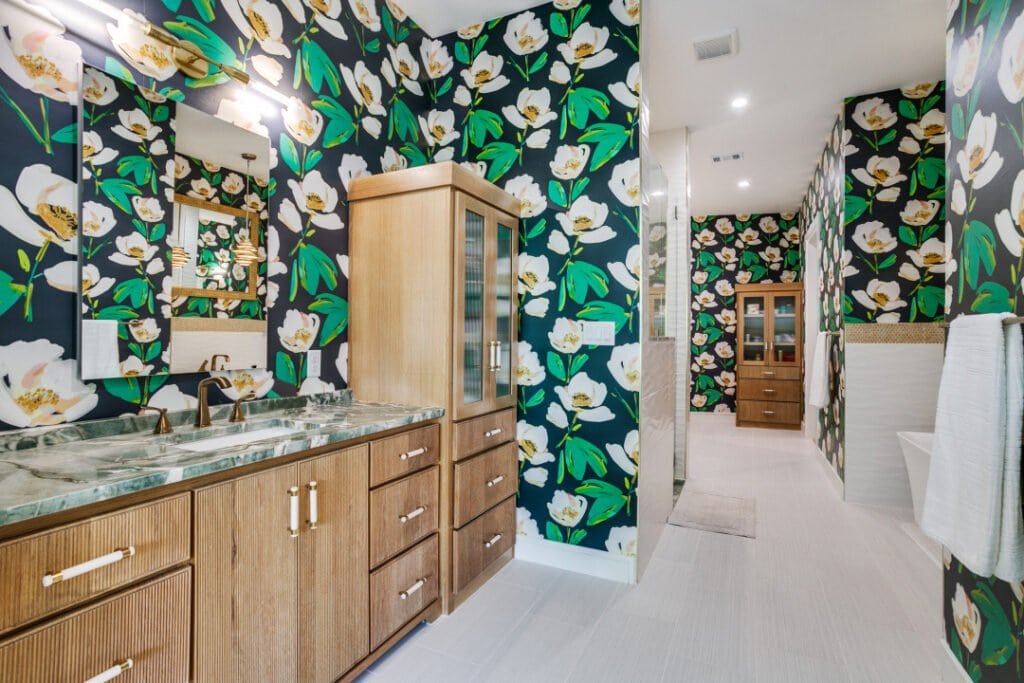 Primary bathroom in an Edge Crew custom home