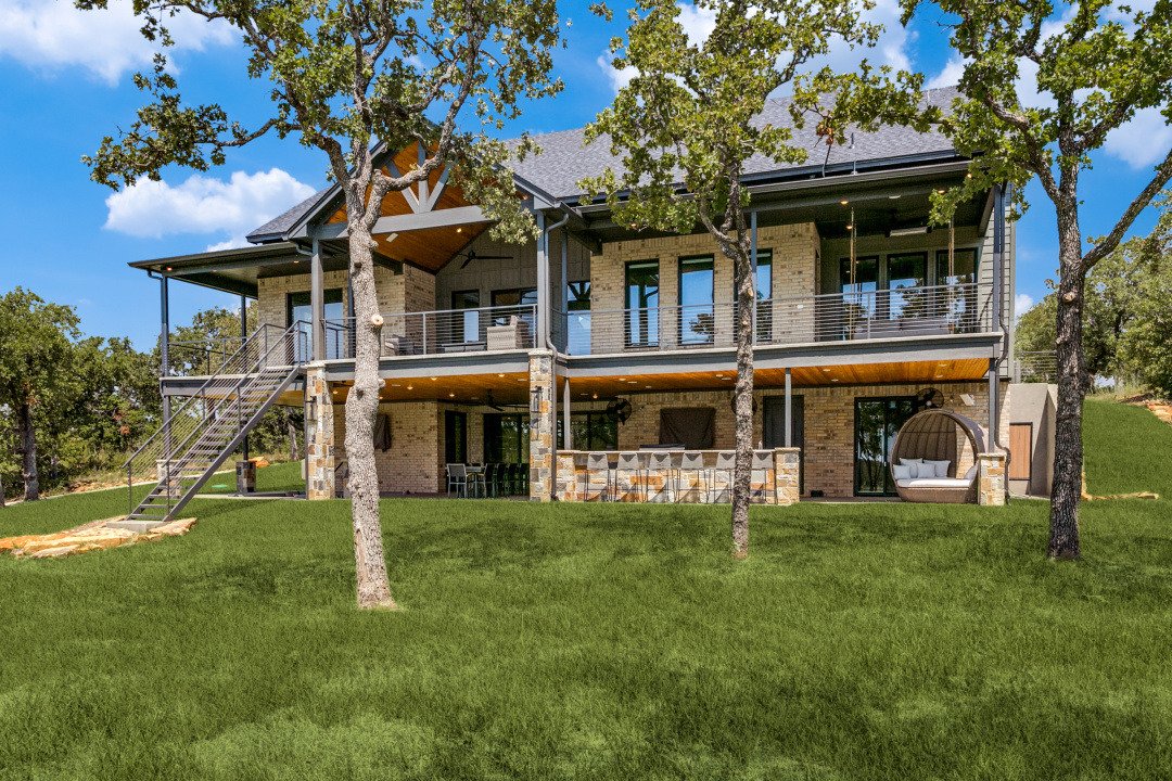 Rear exterior and two levels of The Gathering House